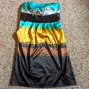 The Limited Strapless Satin Dress